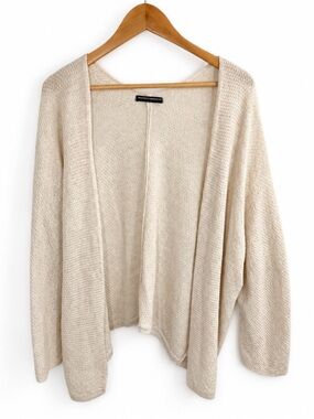 Brandy Melville Cream Open-Front Wool Blend Knit Cardigan